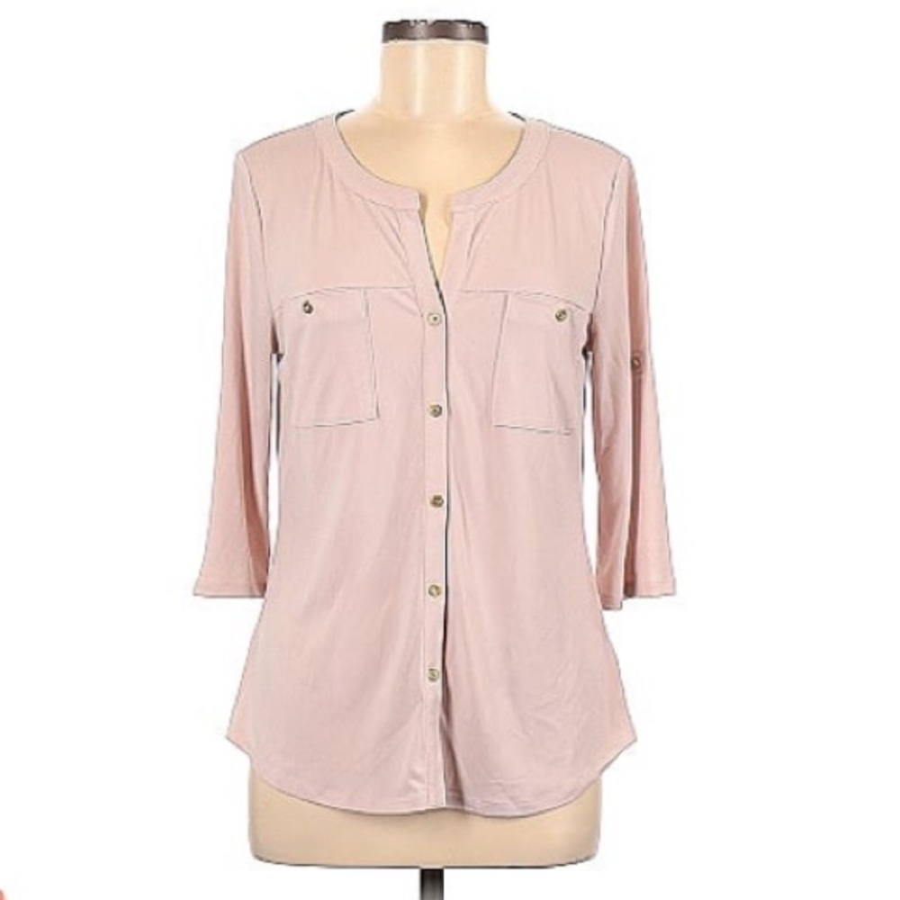 Ellen Tracy 3/4 Sleeve Top l Size M